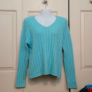 Talbott Cyan Sweater Long Sleeves